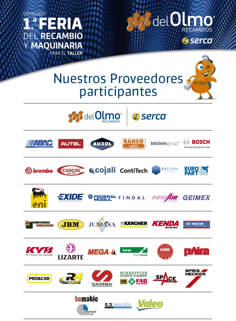‼️La 1ª Feria del Taller y Maquinaria contará con los principales proveedores del sector‼️Asiste y disfruta de las ofertas. #DelOlmoFeria