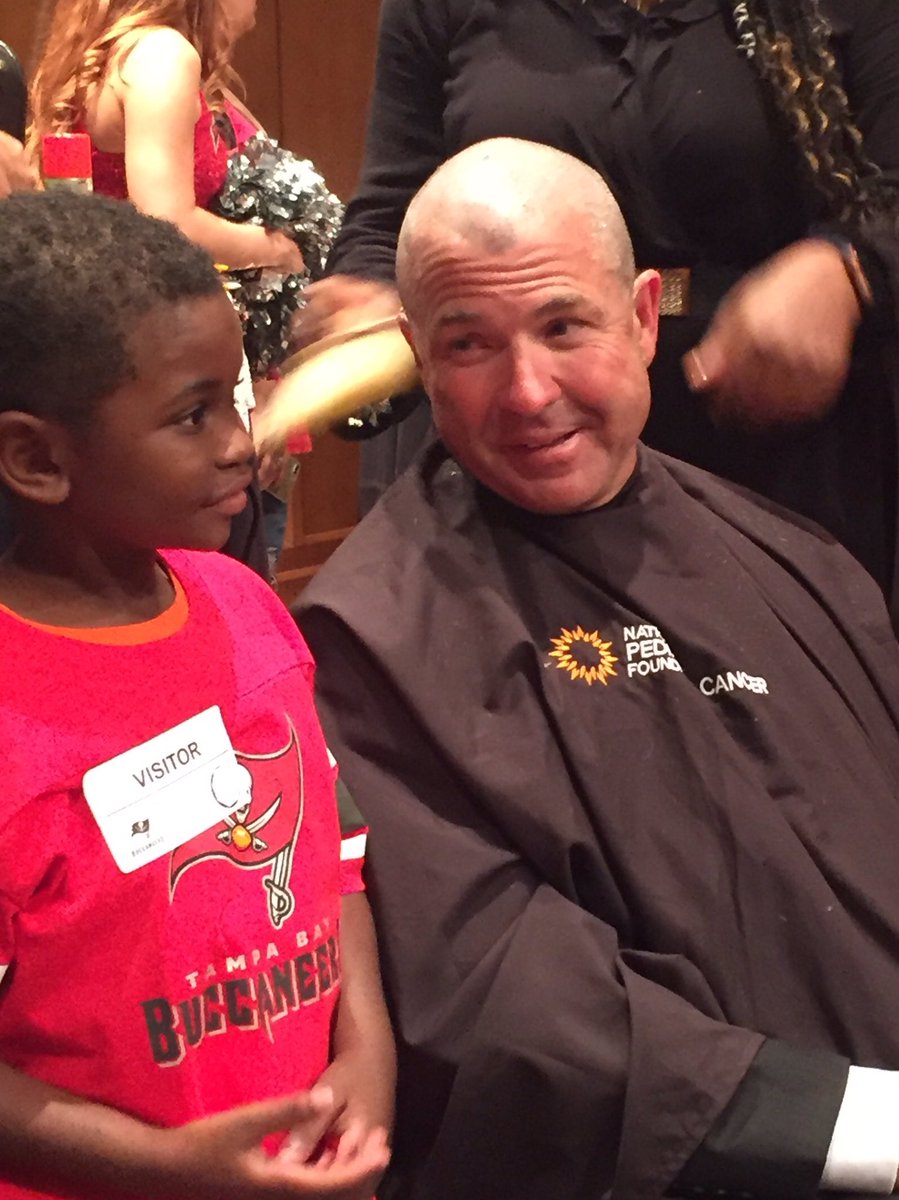 From the top down: Bucs COO <a href="/brianfordjr/">Brian Ford</a> gets personally invested in "Cut for a Cure" campaign, shaving head to help raise $75,000.
