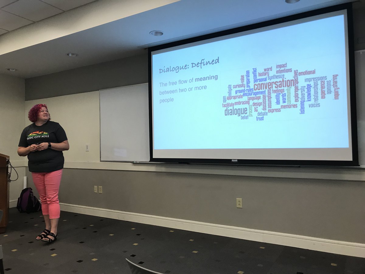 MusicCityAgile's tweet photo. @HeatherTooill knows the importance of thinking through crucial conversations in work and in life. #MusicCityAgile https://t.co/1kIApaZ5Av