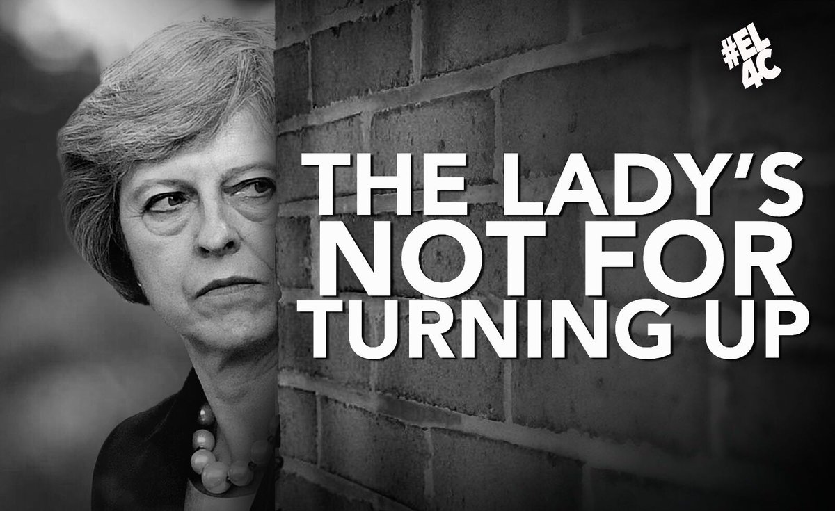 RichardBurgon's tweet photo. #wheresmay #BBCDebate "Strong and Stable"? Weak and Wobbly! https://t.co/t8CbK7T0LC