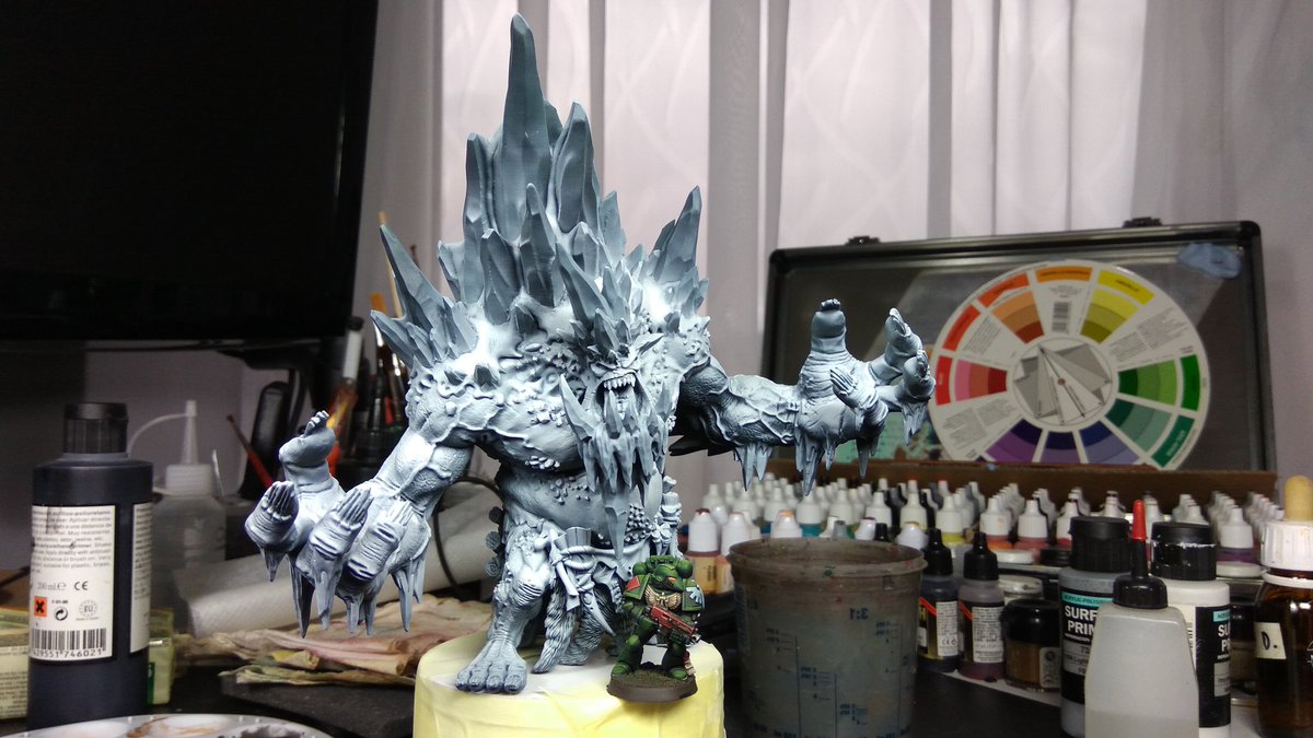 onei's tweet image. @privateerpress #glacierking #trollblood #preshading a lot of work from here on...