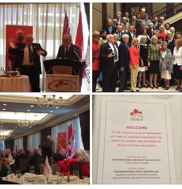 John drawing the winner of a $100 Bishop's gift certificate at the #OrderOfCanada luncheon where our adroit Chief Justice spoke brilliantly.