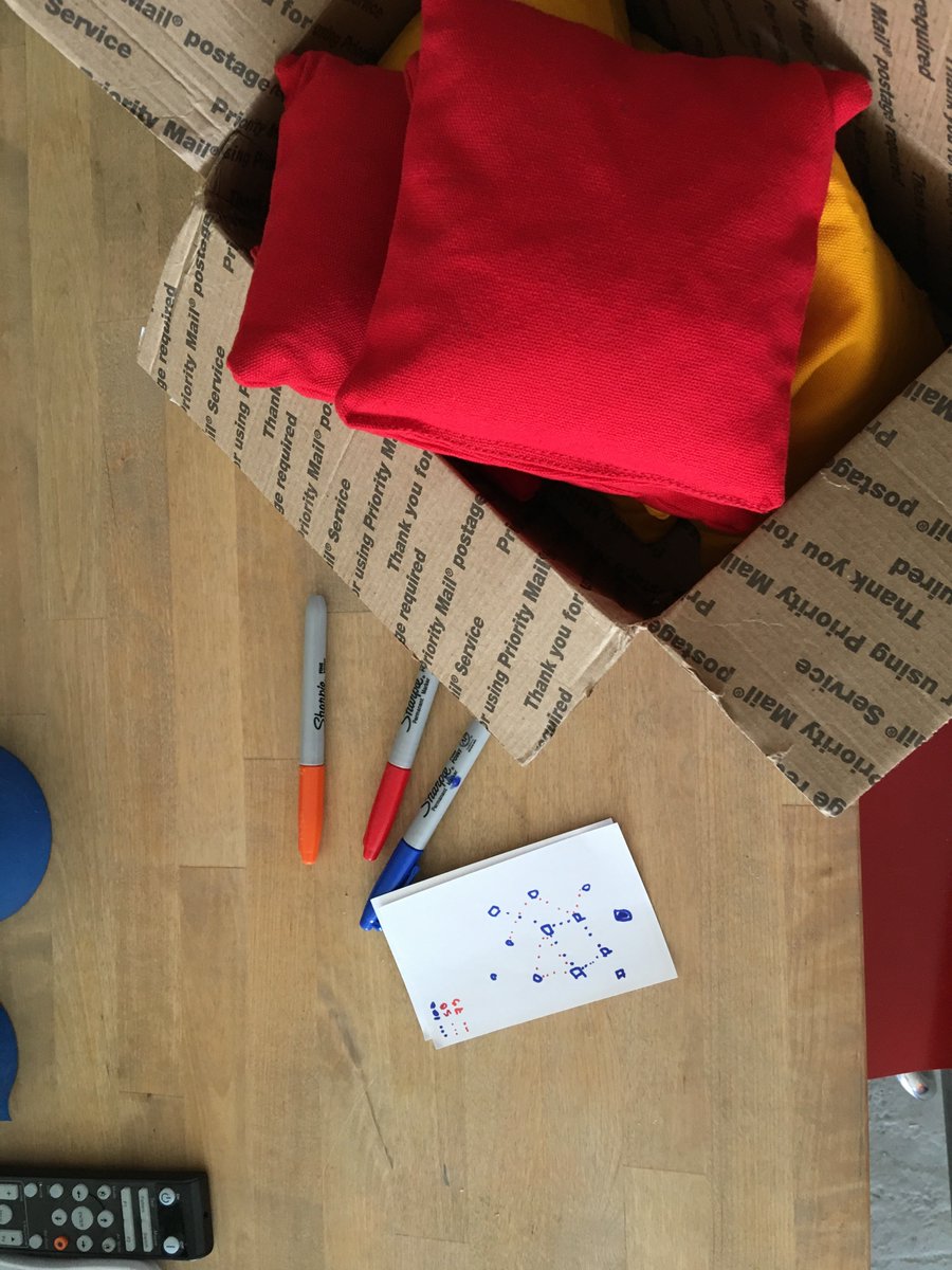 gtrefry's tweet image. I've wanted to make a lawn game for awhile, so I quite enjoyed trying out prototype 1 of Starry Night - a cornhole/astronomy mash-up: