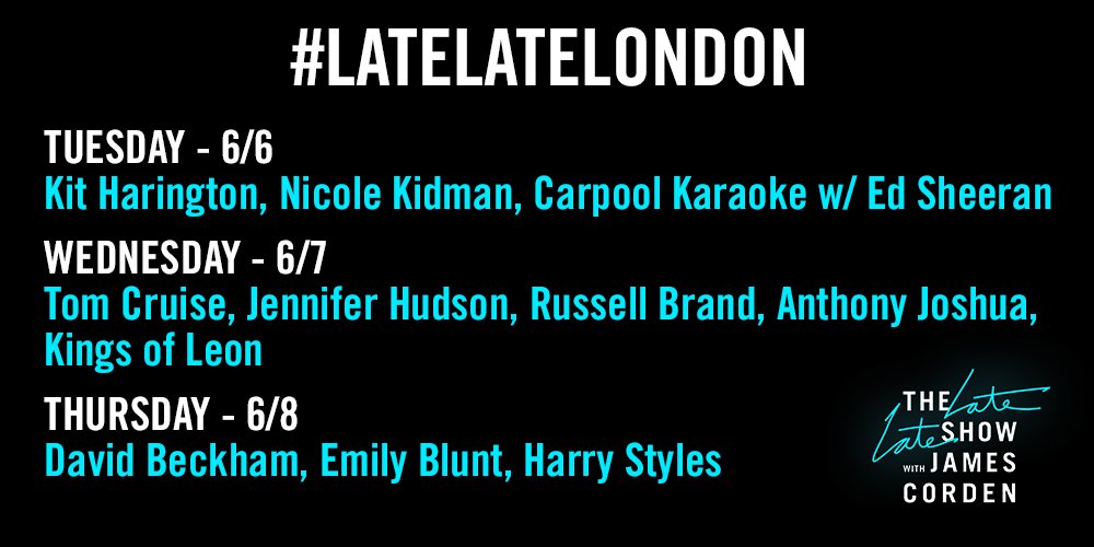 latelateshow's tweet photo. 🚨🚨 #LateLateLondon lineups are here! 🚨🚨 https://t.co/n857tTHMPv