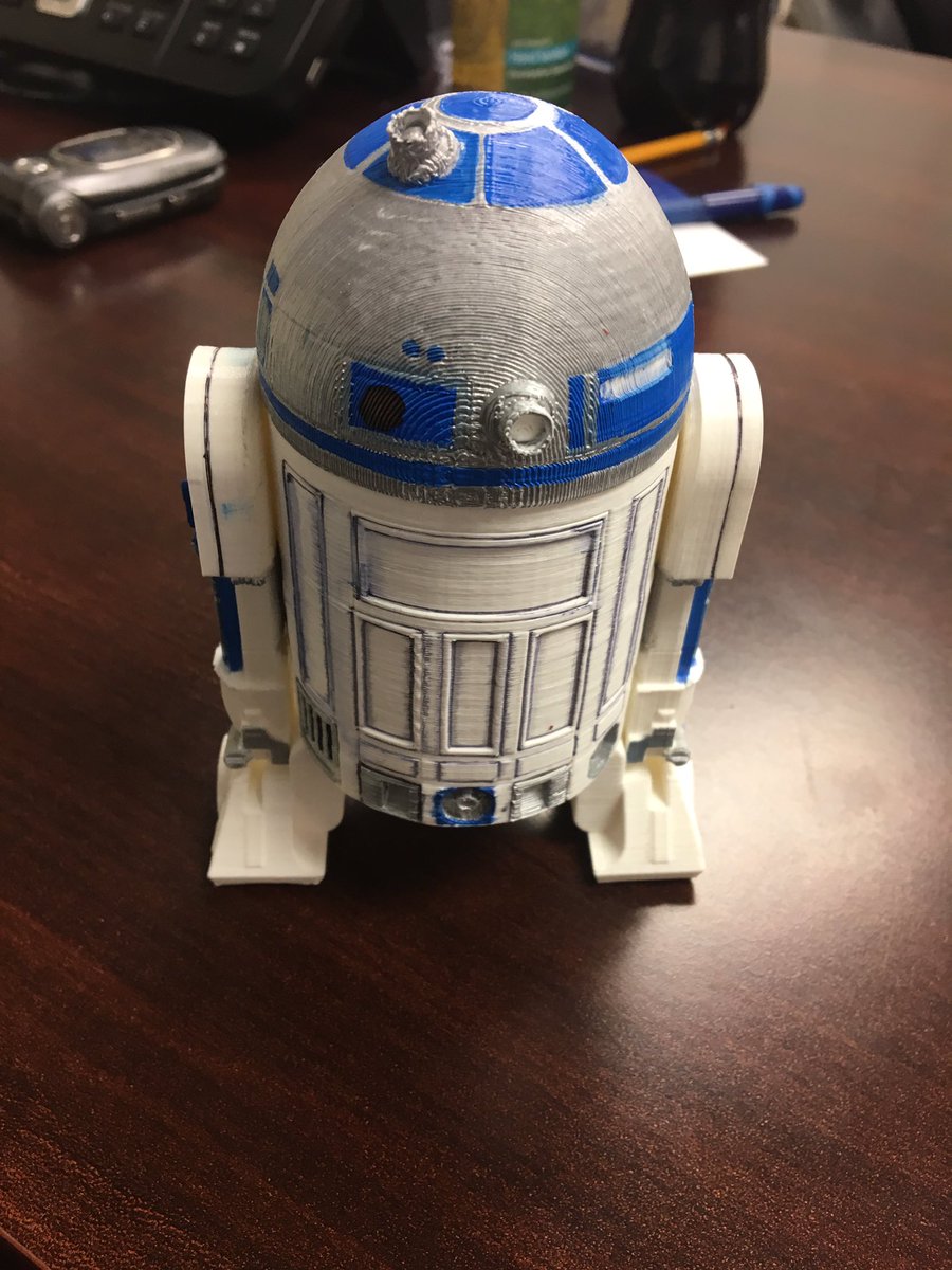 NicholasADiaz's tweet photo. This has been my favorite 3d printed project yet @FrelinghuysenTS! #StarWars https://t.co/IZC7PMFm8t