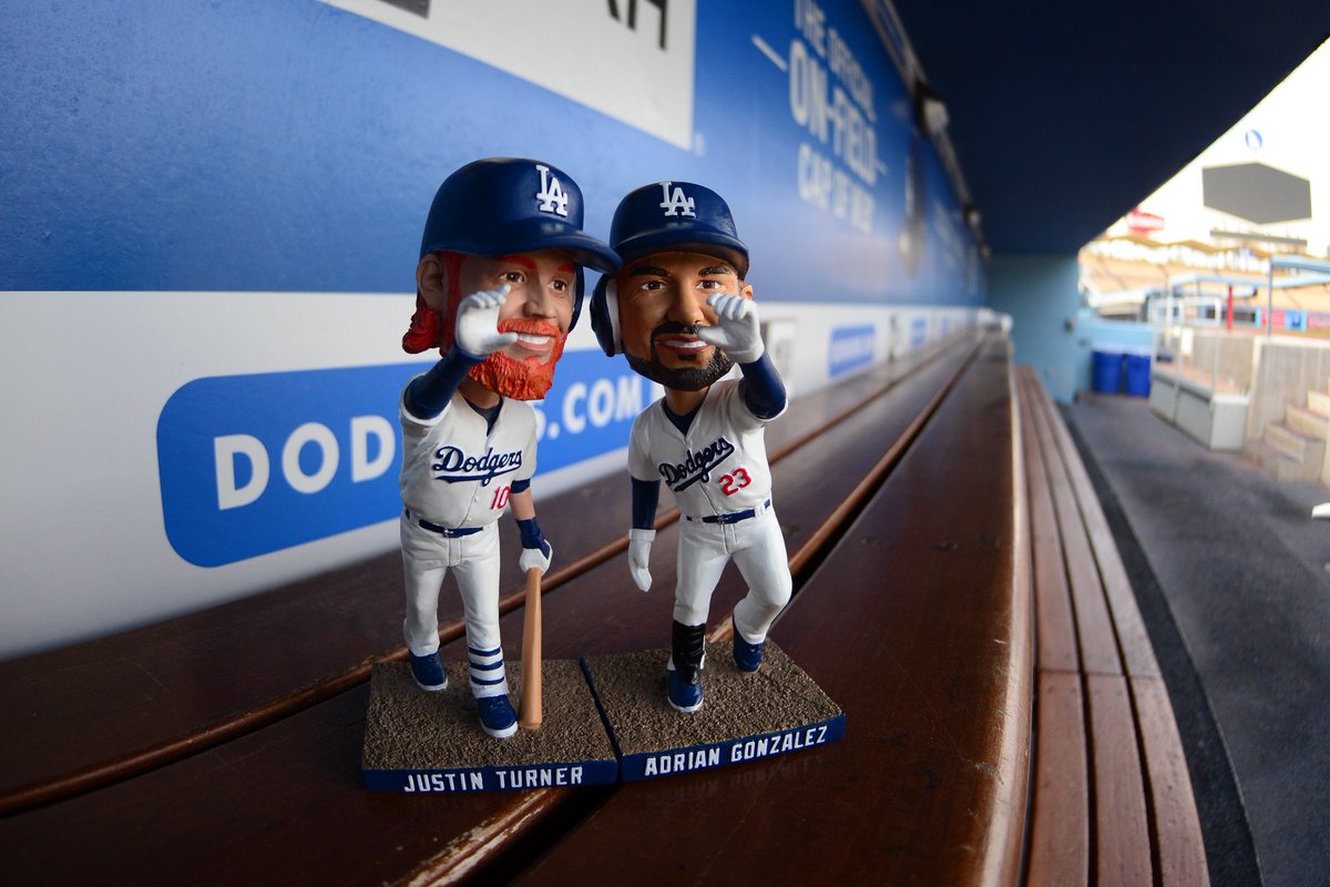 Dodgers's tweet photo. Don't miss the first game of the #Bobbleheader presented by State Farm next week! @redturn2 bobblehead is Tuesday! https://t.co/gMuVgqfmo4 https://t.co/ih6sQglYL0
