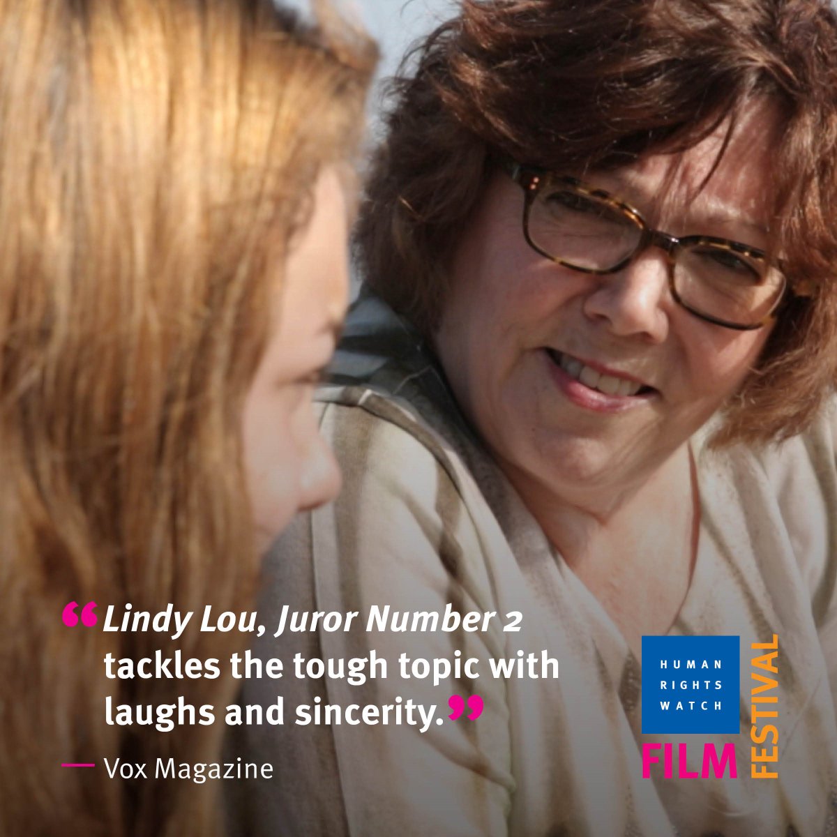 90millionstrong's tweet photo. What makes a murderer? One juror seeks truth behind justice in Lindy Lou Juror #2, screening June 16/17 at #HRWFF. https://t.co/q3uJNoHQgI https://t.co/Dxkidr2V2T
