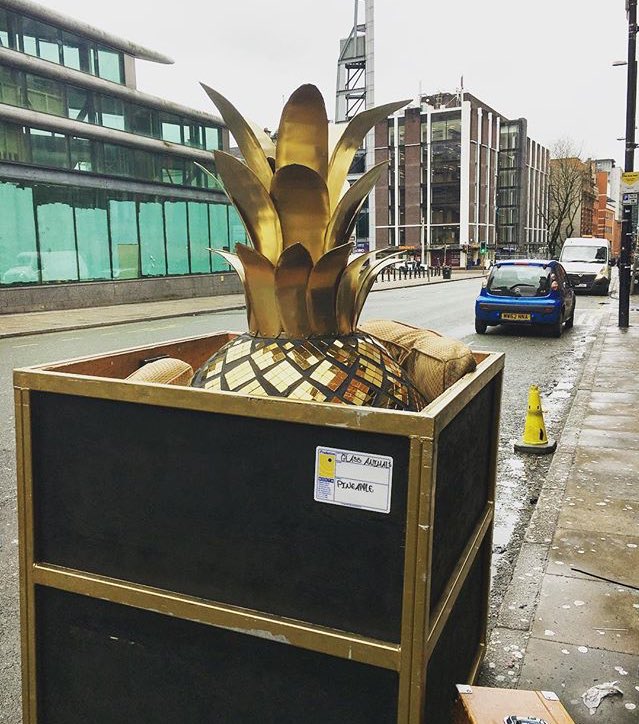 glass animals pineapple disco ball medievalartillustrationdragon