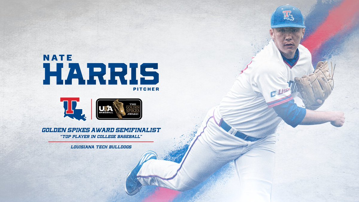 LATechBSB's tweet photo. BREAKING | Nate Harris been named one of 25 semifinalists for the Golden Spikes Award with is awarded annually to the nations top player. https://t.co/WUook7a3gZ