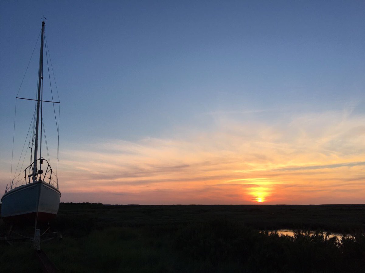 We've been treated to a beautiful sunset this evening at Morston Quay, just perfect :)