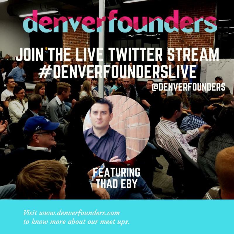Join us today. #denver #founders #entrepreneurs #startup #meetup