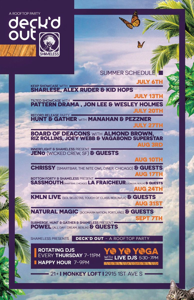 #seattlesummer #Rooftop #parties <a href="/djjonlee/">Jon Lee</a> #wesleyholmes <a href="/PatternDrama/">Pattern Drama</a>  <a href="/tilted_records/">Tilted Records</a> <a href="/monkeyloft/">Monkeyloft</a> !!!