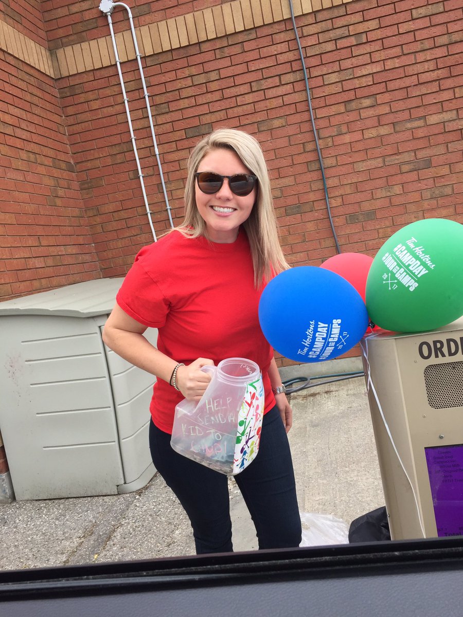 nikolejaned's tweet photo. Collecting for such a great cause! If you haven't already, please drop by your local Tim Hortons and make your donation for #campday #2017 https://t.co/7gKLHTErRo
