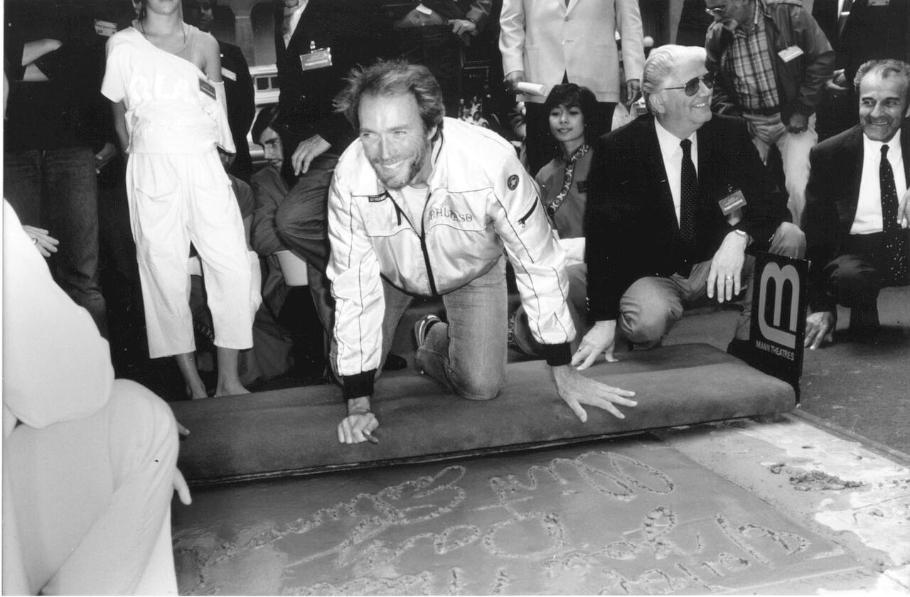 Happy birthday Clint Eastwood! He\s pictured at his imprint ceremony in 1984! 