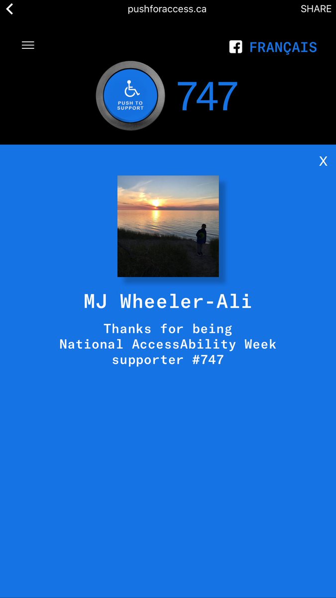 mjwheelerali's tweet photo. It's #NationalAccessAbility week. I'm supporter 747 @RickHansenFdn Will you #PushForAccess? pushforaccess.ca https://t.co/wsamx1Eqgp