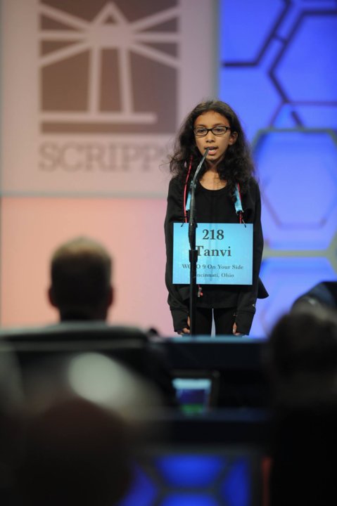 WCPO's tweet photo. #speller218 Tanvi Rakesh (KY) spelled the word appellation (name by which a person is called) incorrectly #spellingbee #B in BeePlayAlong https://t.co/tkDdNVNVzY