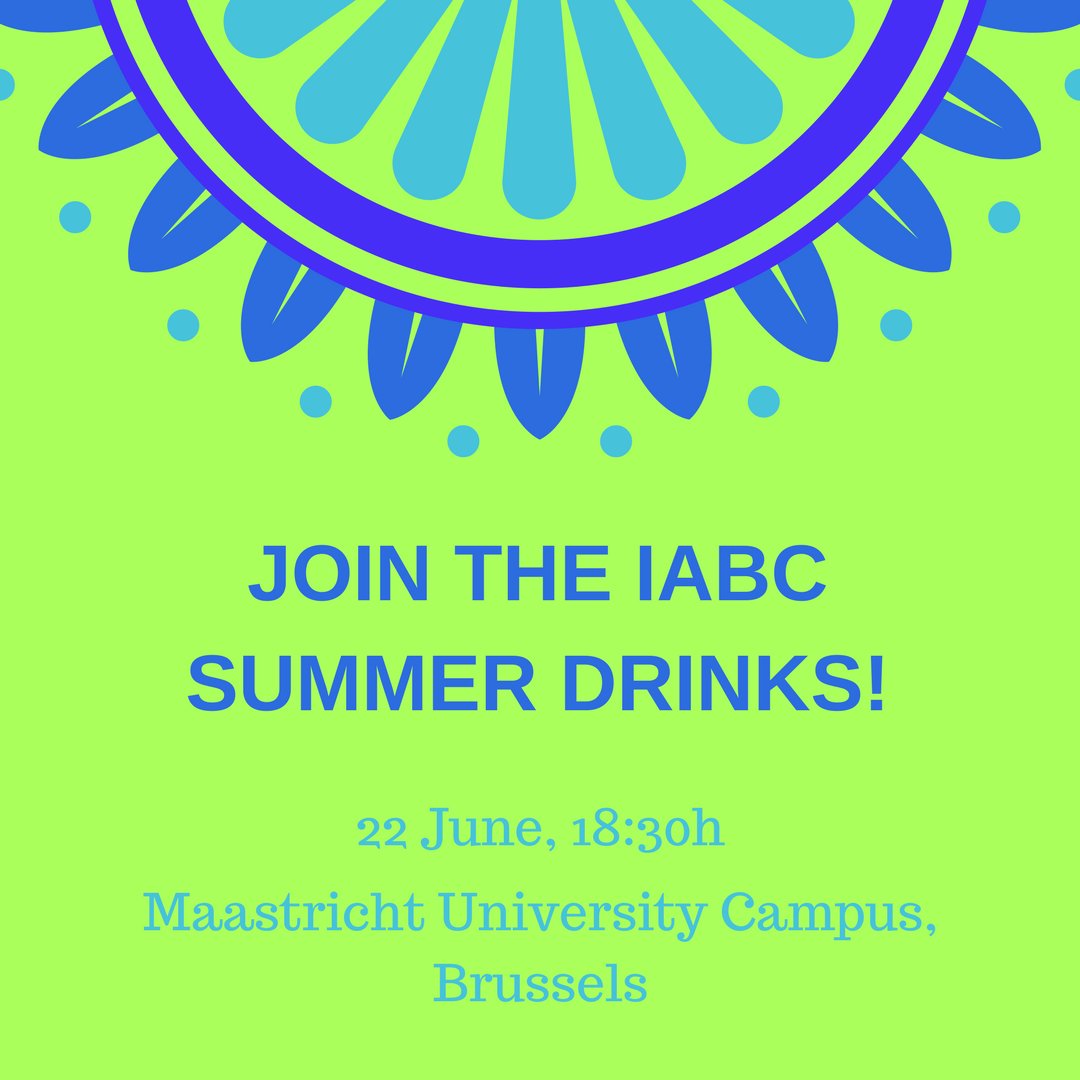 IABC_be's tweet photo. Join the IABC #summer2017 drinks on 22 June! We promise an evening of engaging conversations and tasty refreshments #Brussels #comms https://t.co/zUHZPELJdw