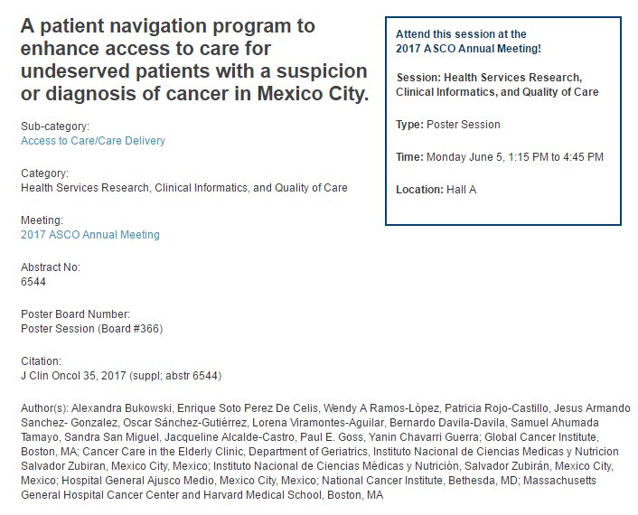 Enrique Soto (@enriquesoto8) on Twitter photo Our poster on #patientnavigation in Mexico will be presented at #ASCO17 on Monday at 1:15PM! <a href="/ASCO/">ASCO</a> <a href="/theGCI/">Global Cancer Institute</a> <a href="/HPFreemanPNI/">Harold Freeman</a> <a href="/incmnszmx/">INCMNSZ</a> Our poster on #patientnavigation in Mexico will be presented at #ASCO17 on Monday at 1:15PM! <a href="/ASCO/">ASCO</a> <a href="/theGCI/">Global Cancer Institute</a> <a href="/HPFreemanPNI/">Harold Freeman</a> <a href="/incmnszmx/">INCMNSZ</a>