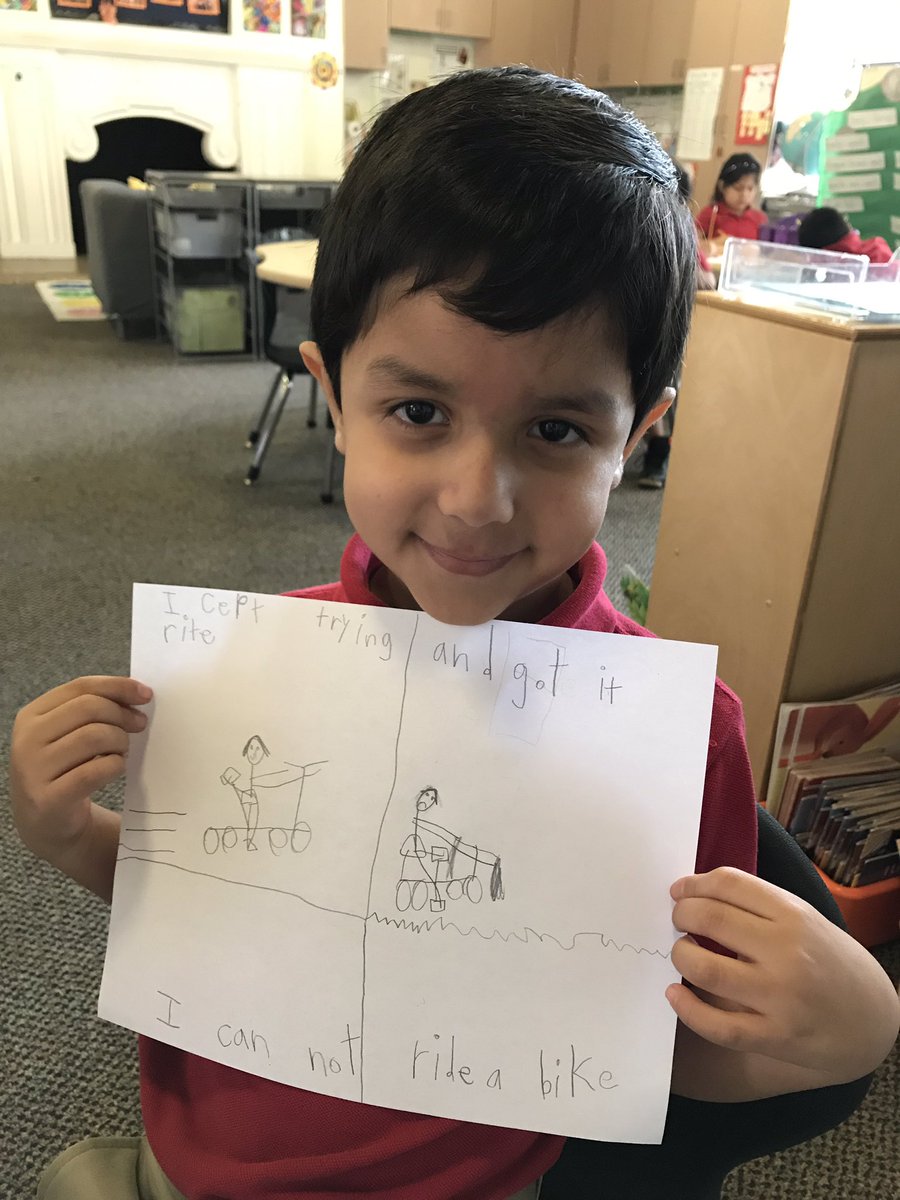 inroom110's tweet photo. What do you do when faced with a challenge or setback? Check out what this #kindergarten did. #msoctx https://t.co/ElPL8eHsYt