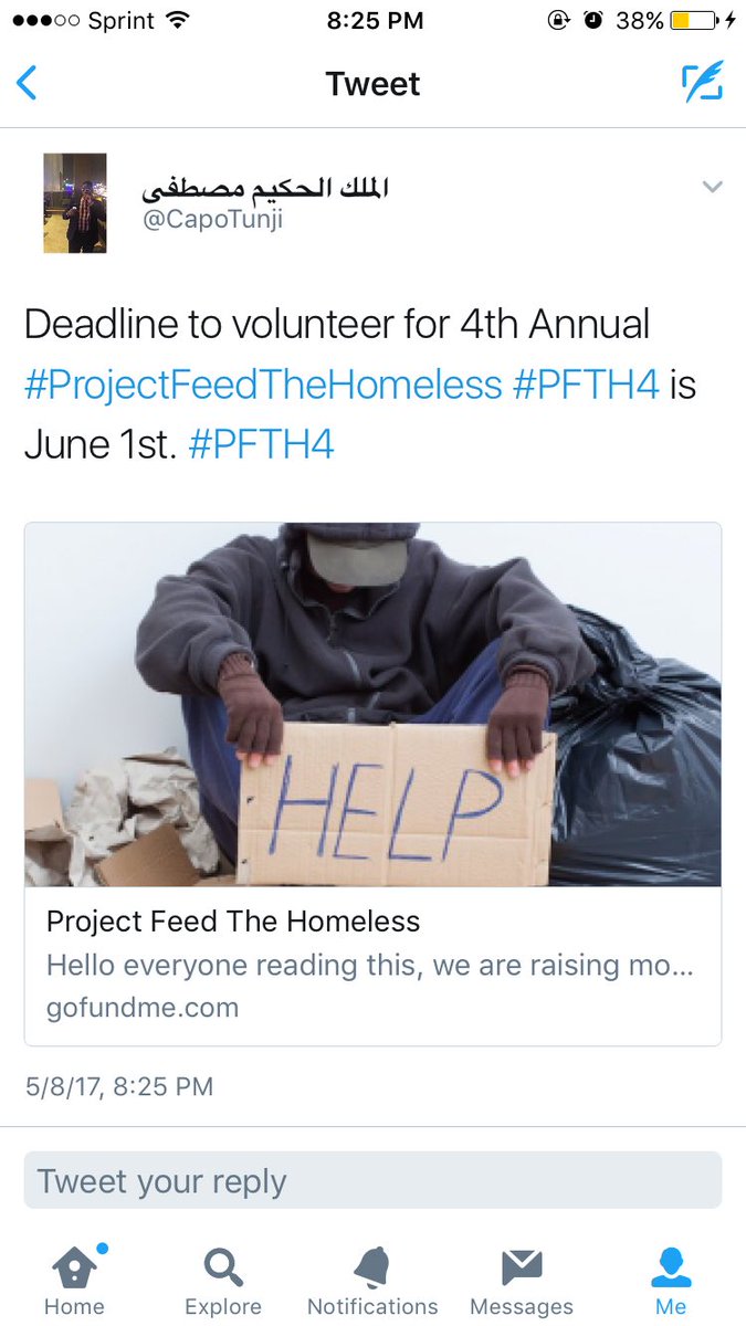 _JustReff's tweet photo. The deadline to volunteer is tomorrow. Please help the cause. #ProjectFeedTheHomeless https://t.co/IKnmaK8zBh
