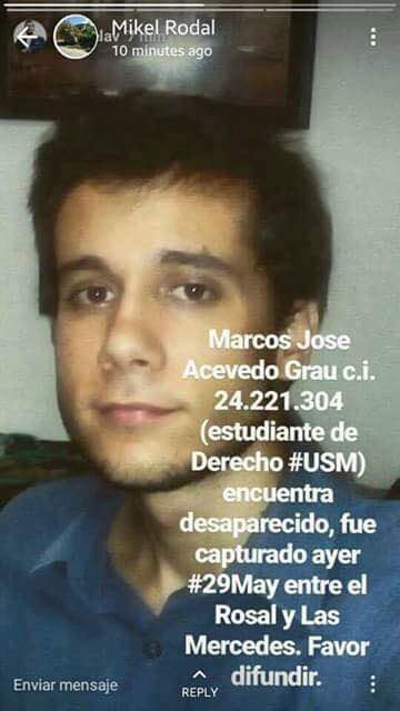 nelsonbocaranda's tweet photo. Información sobre estudiante desaparecido ayer que nos piden difundir https://t.co/DD2QPP08Xo