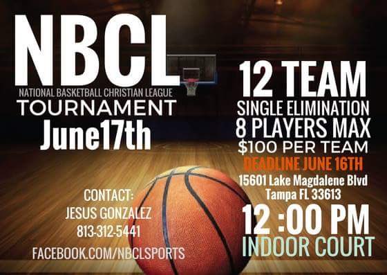 NBCLOFTAMPA's tweet photo. Tampa are You Ready ???
It's Basketball Time !!! Come and join us ... Get your Team #NBCL https://t.co/7sNciPtW0V
