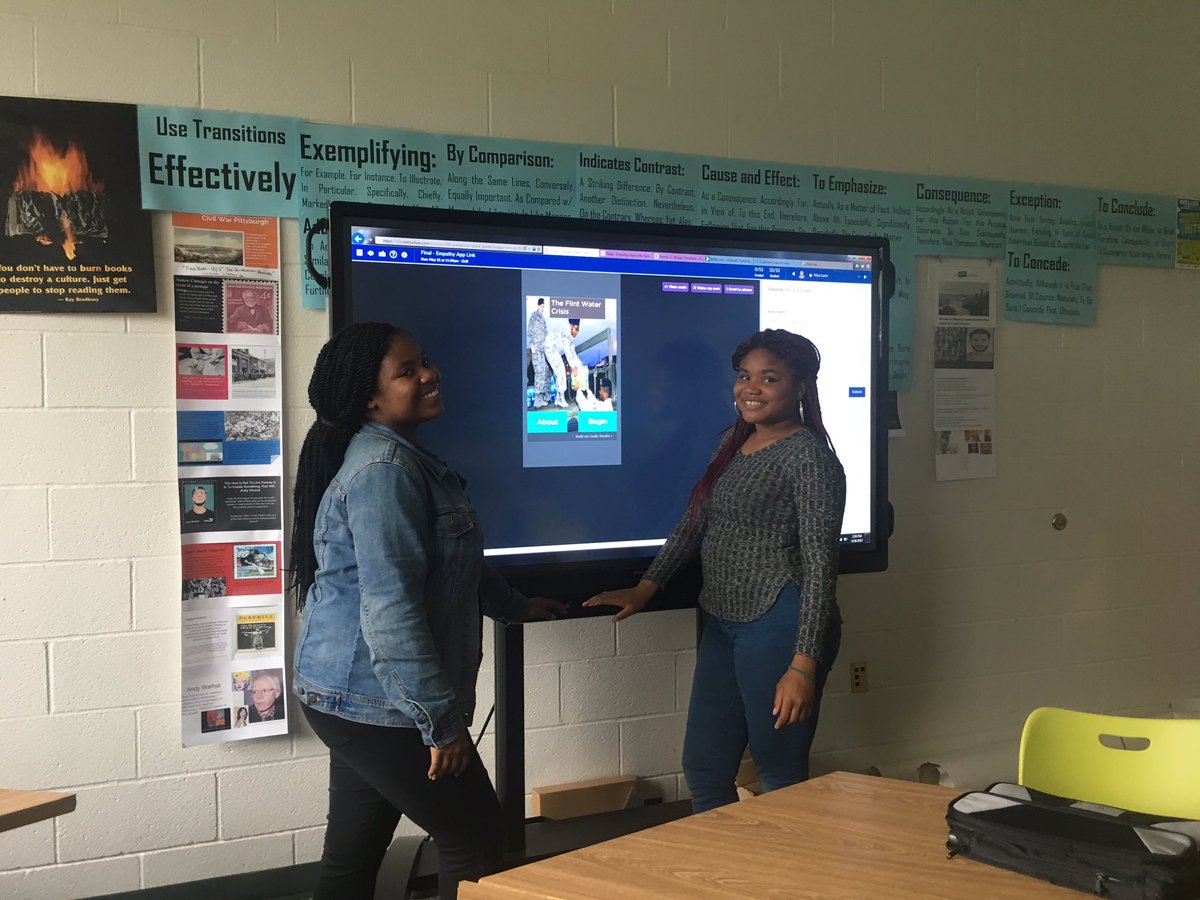 educateyinz's tweet photo. Jessiyah: "The Flint crisis has been going on for years. We just wanted to take this local issue to a global audience" #numbersandnarratives https://t.co/TgbffwQwm7