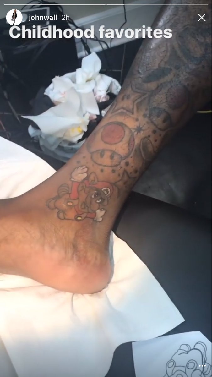 John Wall shows off new Mario tattoo  theScorecom