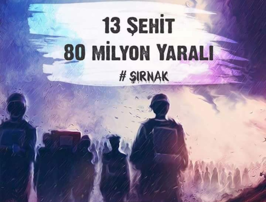 #Şırnakta13Aslan 
Sen ordularımıza yenilgi gösterme Allah'ım...

Cennet kokan Şehitlerimize Allah'tan Rahmet, ailelerine sabır diliyorum...