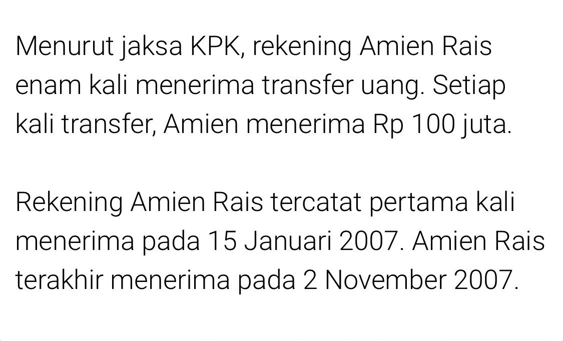GunRomli's tweet photo. Menurut jaksa KPK, rekening Amien Rais enam kali menerima transfer uang korupsi Siti Fadilah https://t.co/DT30d2HmU4 ayo @KPK_RI usut amien! https://t.co/XjmBziuuAi