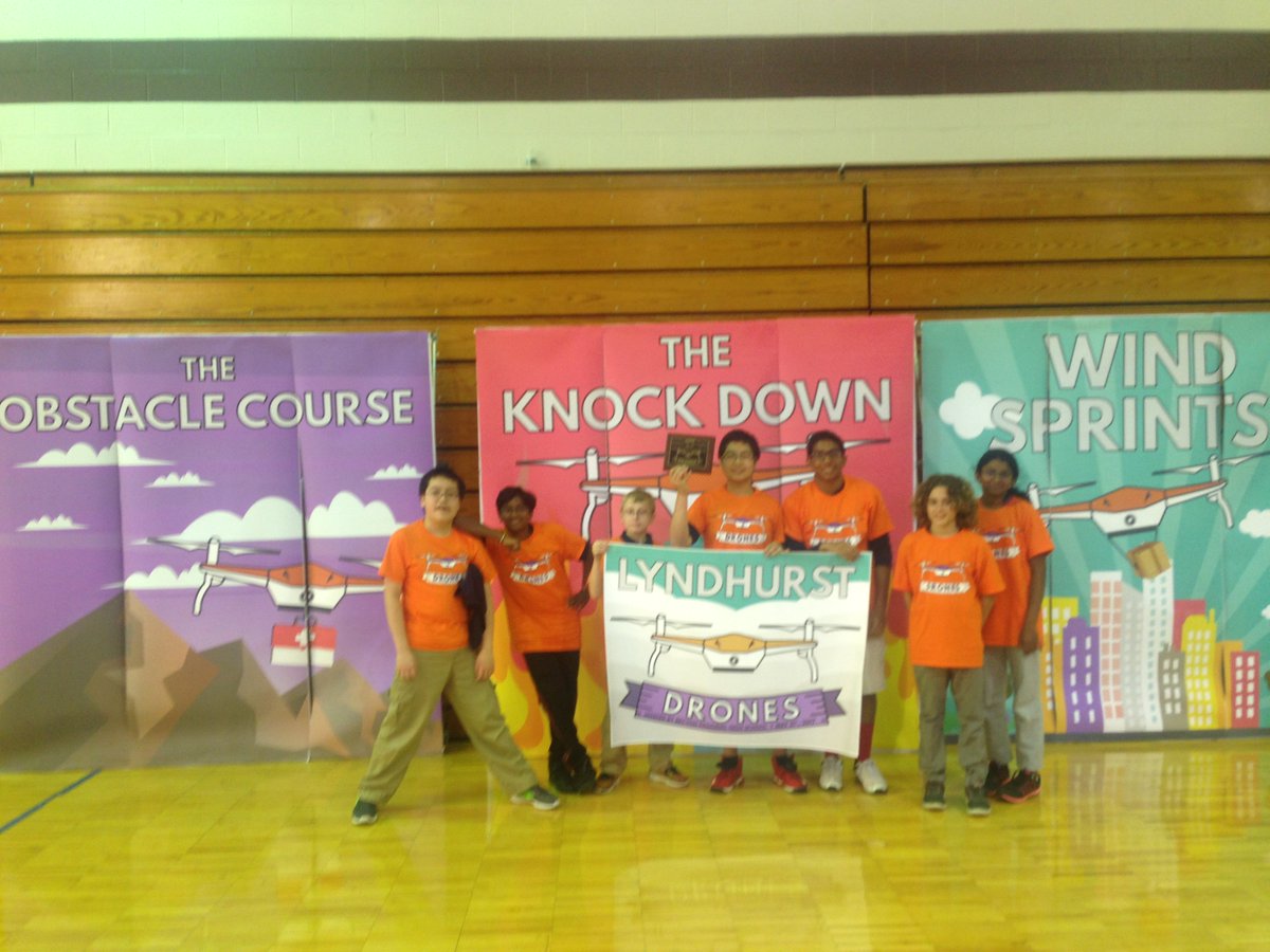 Roosevelt07071's tweet photo. Lyndhurst Middle School Steam Club took first place in the Knock Down Challenge and 3rd overall at their Drones Competition today. https://t.co/9pyz27SMoV