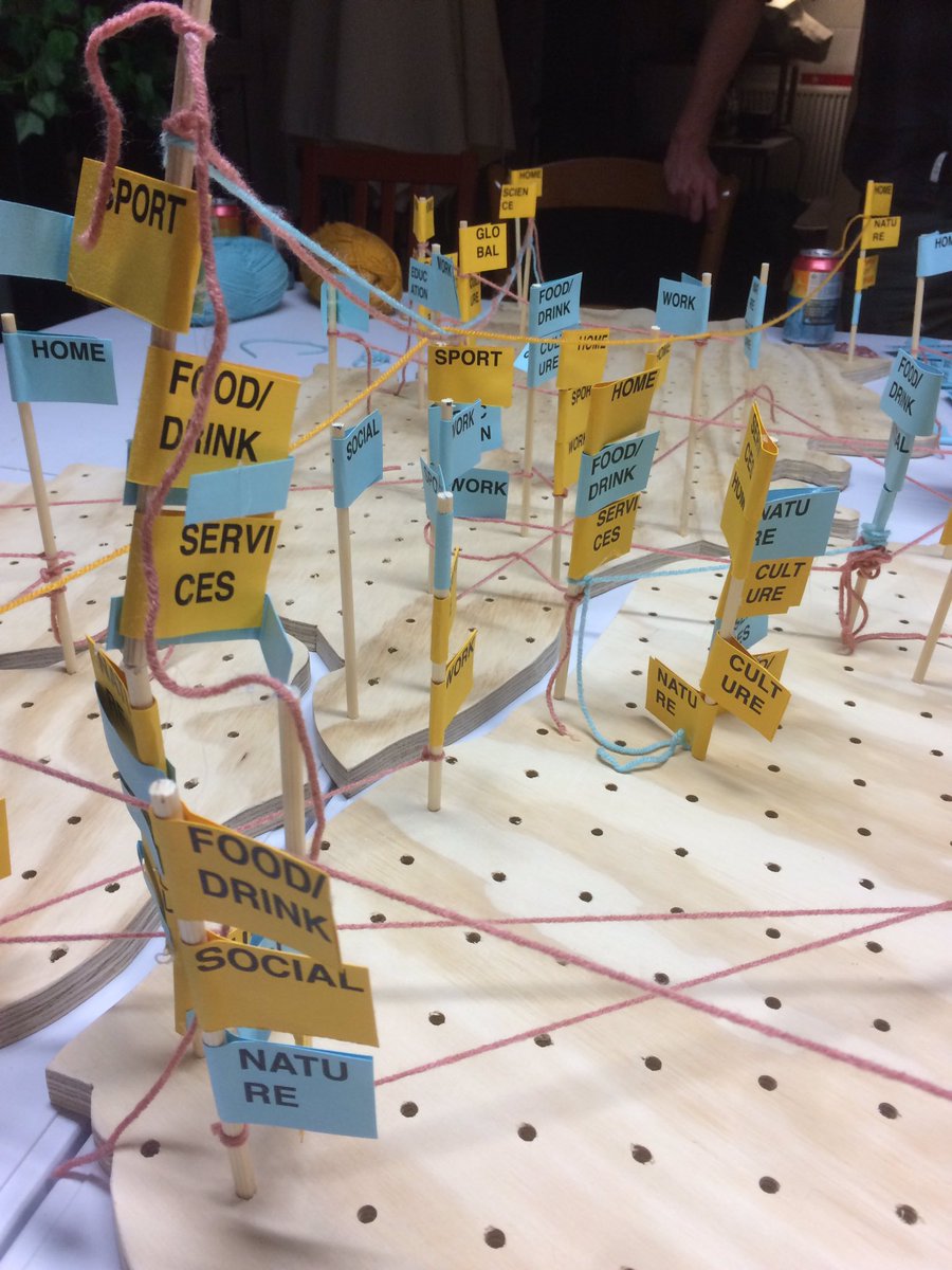 Great workshop from <a href="/lateralnorth/">LATERAL NORTH</a> mapping people's routes through #glasgow <a href="/forFIKAsake/">forFIKAsake Glasgow</a> tonight!