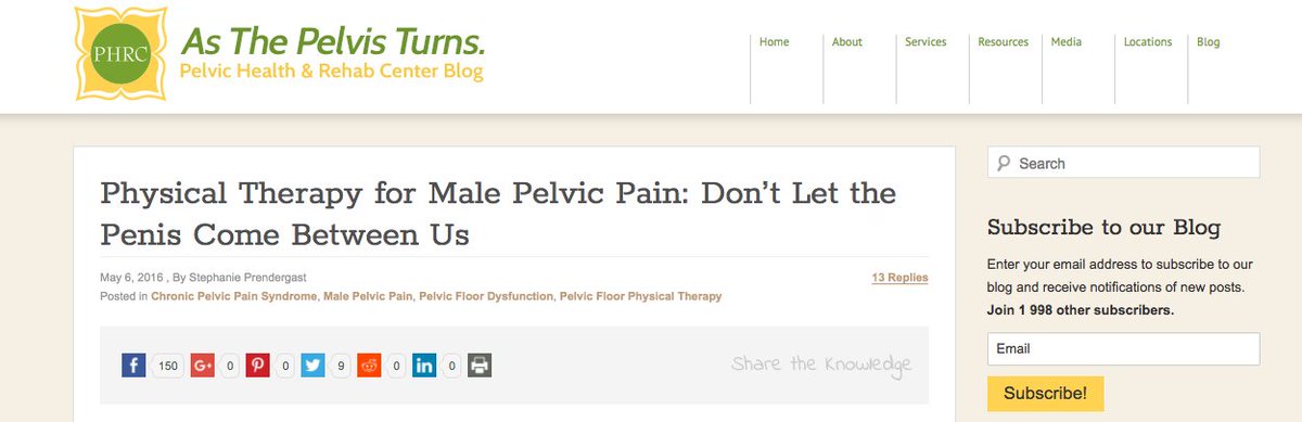 June is #Menshealth month! Subscribe to PHRC's blog for the 5-part series on men's #pelvichealth pelvicpainrehab.com #prostate