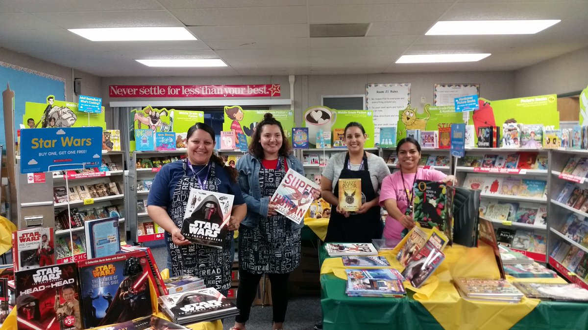 Harbison_Hawks's tweet photo. Thank you to our PTA for coordinating out last Book Fair of the year. Buy one book get one free. #NSDnow https://t.co/jTxafaDtee