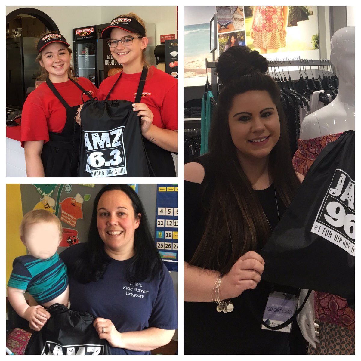 ScottRadio's tweet photo. This weeks #whereyouatwednesday winners! Emily, Jess &amp; Jaimelyne 
#ScottPank 2-7 on @JAMZ963 https://t.co/qVt3pqDWJ3