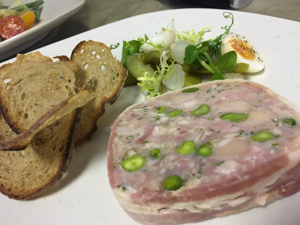 ChefKimWoodward's tweet photo. Here it is #grillmenu @skylonsouthbank #delicious Pork and pistachio terrine https://t.co/zO1RhDGyRh