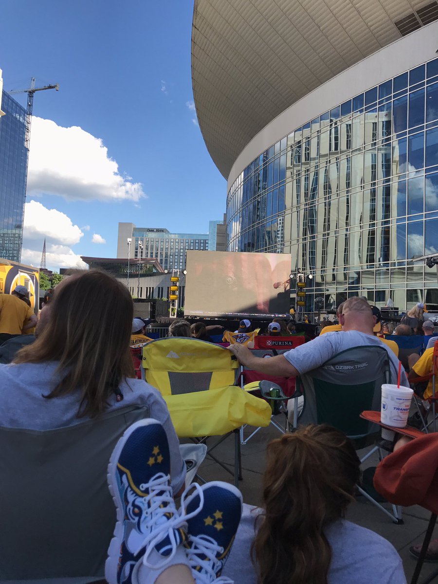 NashLineDancing's tweet photo. Happening now on the @BrdgstoneArena plaza...#StandWithUS @predsnhl Thanks #maskedmafia! https://t.co/NxuhZPy2xi