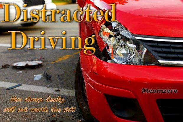 Distracted driving incidents may not all be deadly, but they all have a price. #teamzero