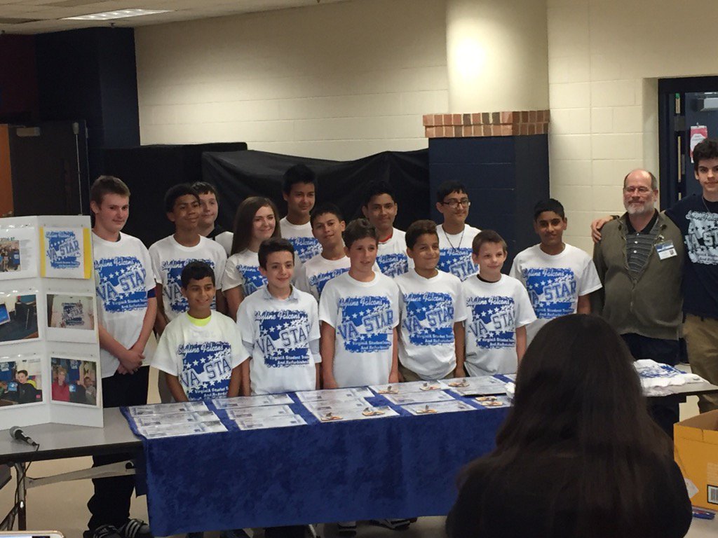 Mr. Herlan and the VA STAR students looking sharp! <a href="/SKMSFalcons/">Skyline Falcons</a>