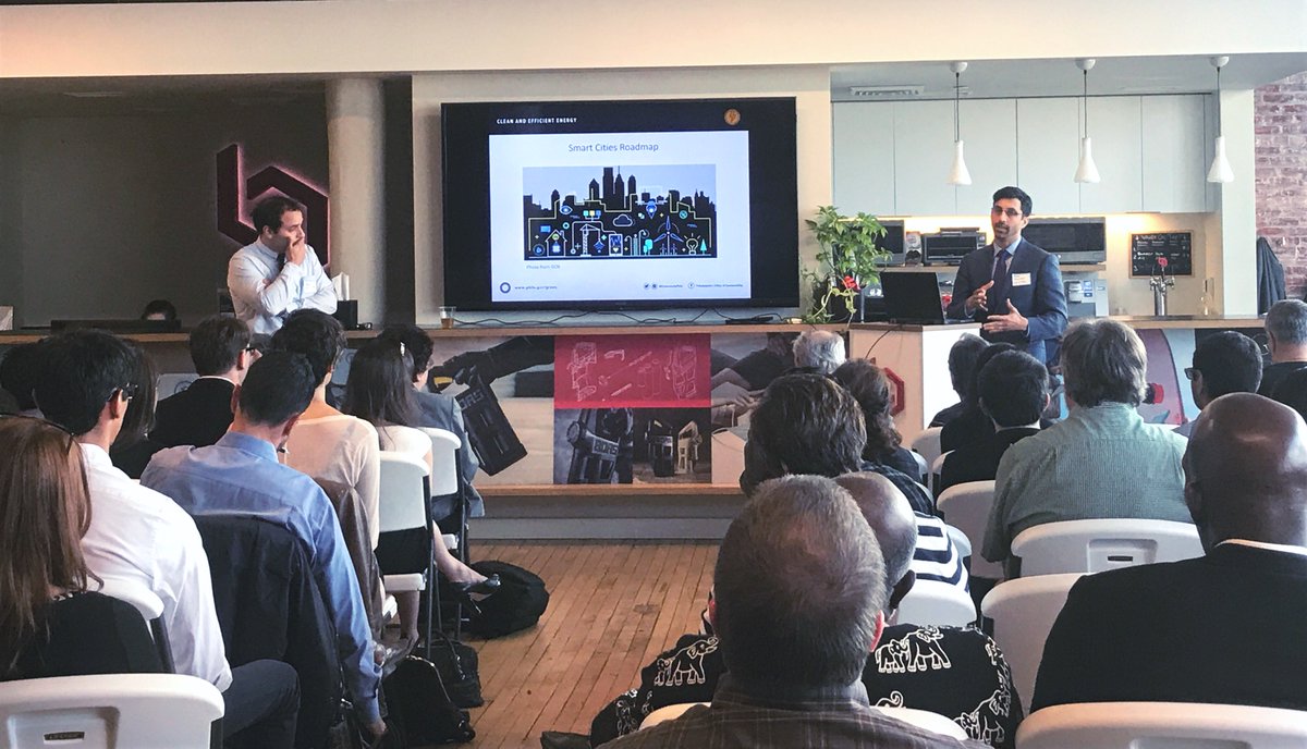 Delve_Design's tweet photo. We're talking Carbon Neutral Communities over colossal pizzas at #PhillyIoT with Adam and Don from @GreenworksPhila ! https://t.co/S7bGfNuwwN