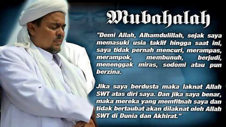 Bg_0ne's tweet photo. Menunggu kejantanan para penghina Habib Rizieq menerima tantangan mubahalah beliau.Jika tak bernyali lbh baik Anda DIAM atau #TanyaWhatsApp https://t.co/3GcSPVdGr5