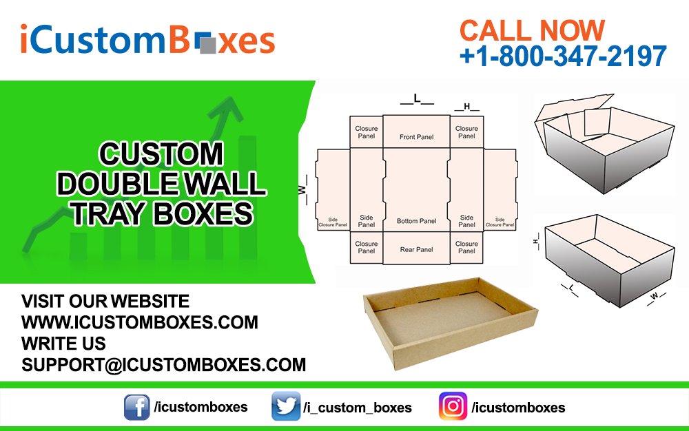 Custom Double Wall Tray Boxes
iCustomboxes provide packaging and printing Services
#DoubleWallTrayBoxes #Printing #Packaging #Custom #Boxes