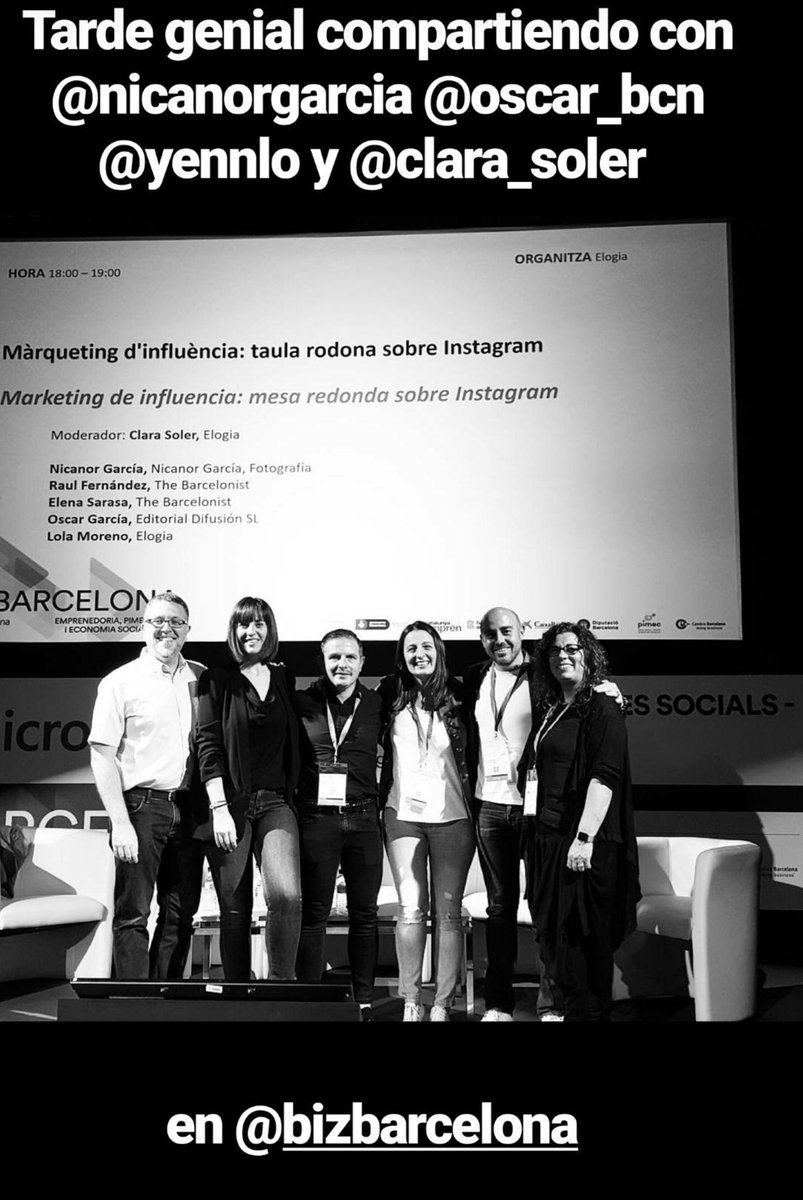 thebarcelonist's tweet image. Muy chulo compartir experiencias en @bizbarcelona con @nicanorgarcia @garcia_ortega @yennlo y @clara_soler de @elogia Un placer chicos!!! 😉