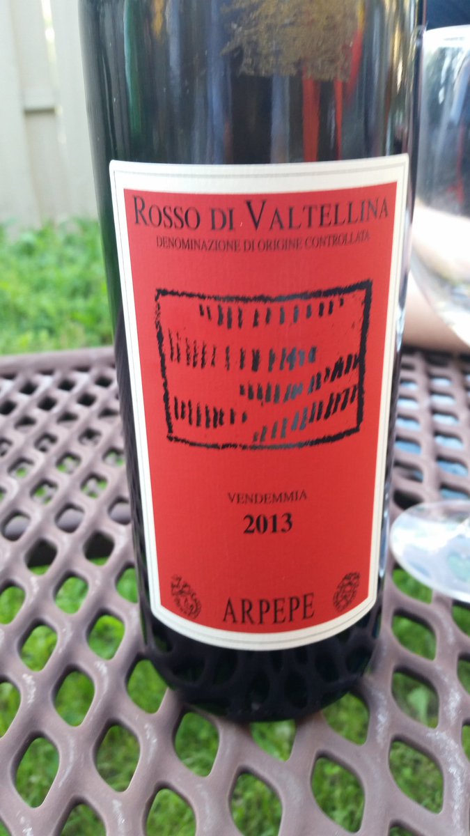 Gushing over this. Fruit just out of this world. Blows your mind. #Valtellina <a href="/arpepe1860/">ARPEPE wines</a> <a href="/StefanoFsT/">Stefano FsT</a> <a href="/talkavino/">Talk-a-Vino</a> <a href="/Duffs_Wines/">Bill Dufton</a> @FWHedonist