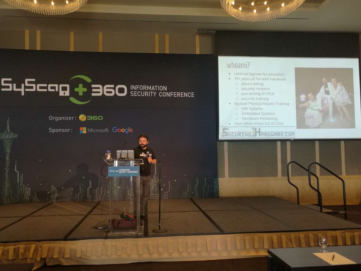 SyScan360's tweet image. Joe FitzPatrick @securelyfitz  introduces Nation-State Capabilities, Lone Wolf Budget now in #SyScan360