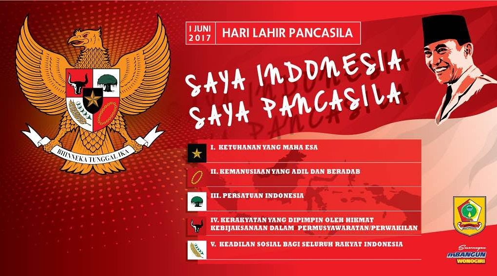 BupatiWonogiri's tweet photo. Saya Indonesia, Saya Pancasila! #harilahirpancasila #SesarenganMbangunWonogiri https://t.co/Kl65EZfIfG