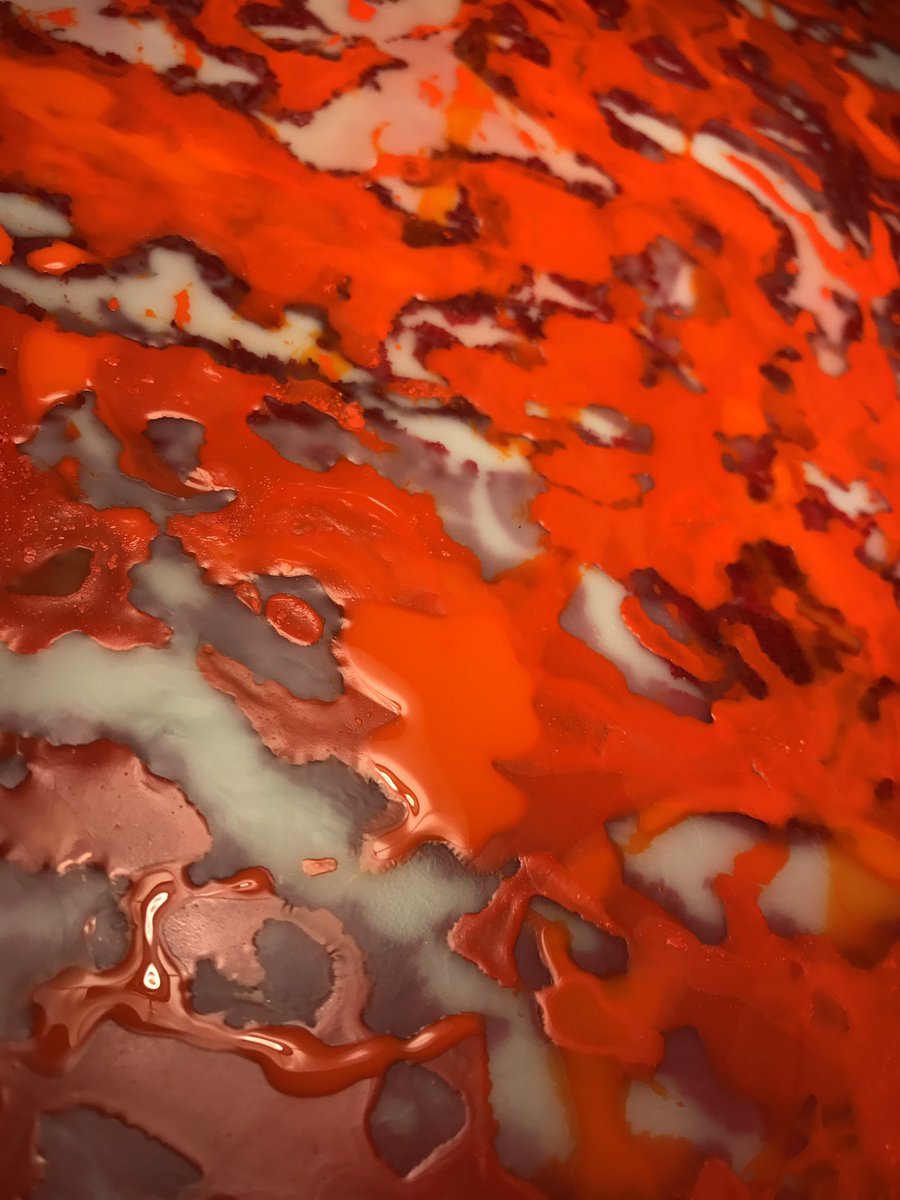 BCEncaustic's tweet photo. Combining #encaustic and India ink during a lesson; the shellac binder is oddly compatible with the wax medium. Love it! #bullcityencaustic https://t.co/acRoKd7OmH