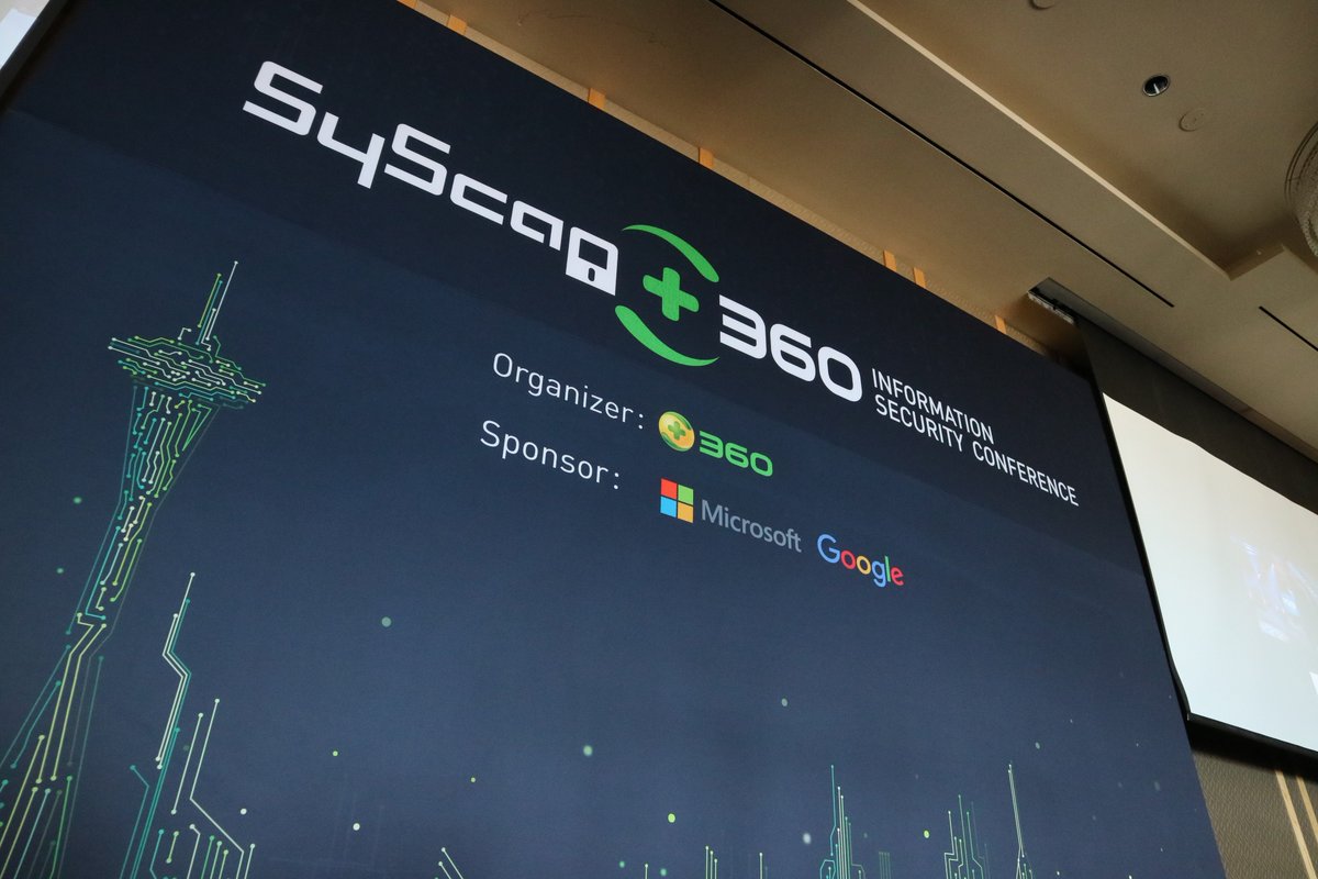 SyScan360's tweet image. #SyScan360 2017 is over! Thank you everyone for this great edition, and special mention to this year's wonderful speakers!