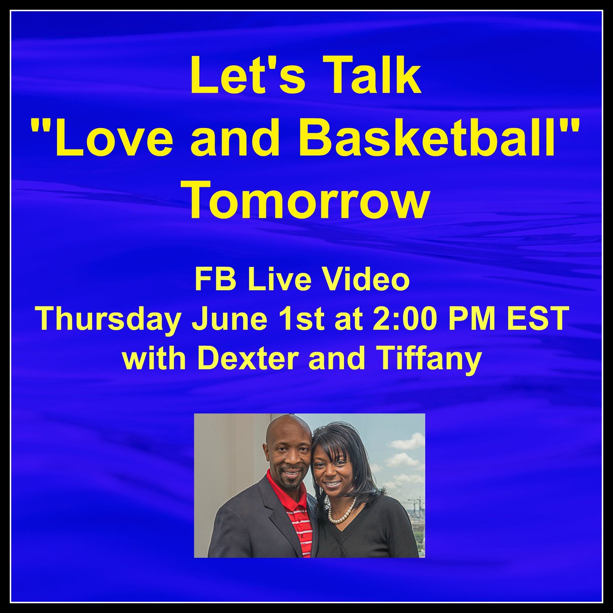 CommittedWife's tweet photo. Calling all men women who love them and #basketball
Basketball and marriage. How do they relate? Don't miss this!
#NBAFinals time https://t.co/t65GuHI1y7