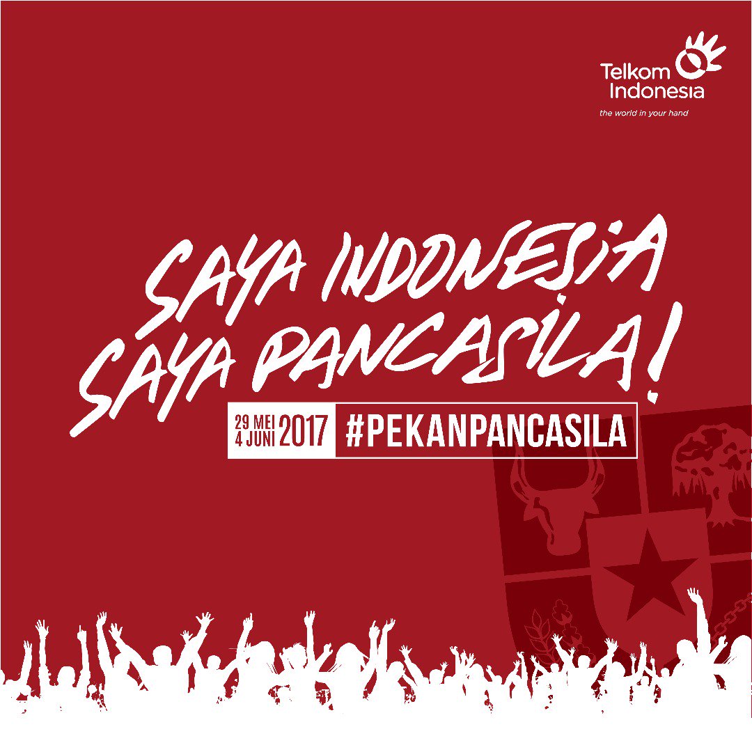 TelkomIndonesia's tweet photo. Dengan Pancasila kita wujudkan Indonesia yg damai &amp; sejahtera. Selamat hari lahir Pancasila #PekanPancasila #SayaPancasila #SayaIndonesia https://t.co/V8bUUGD9KP
